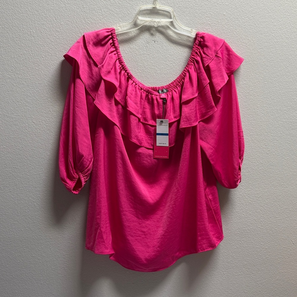 Brand new Vince Camino Pink Ruffled Women's Top